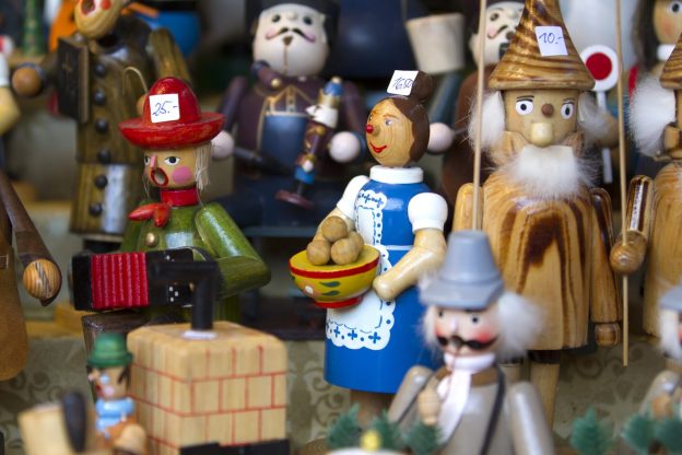 Decorative figurine on a christmas market in germany